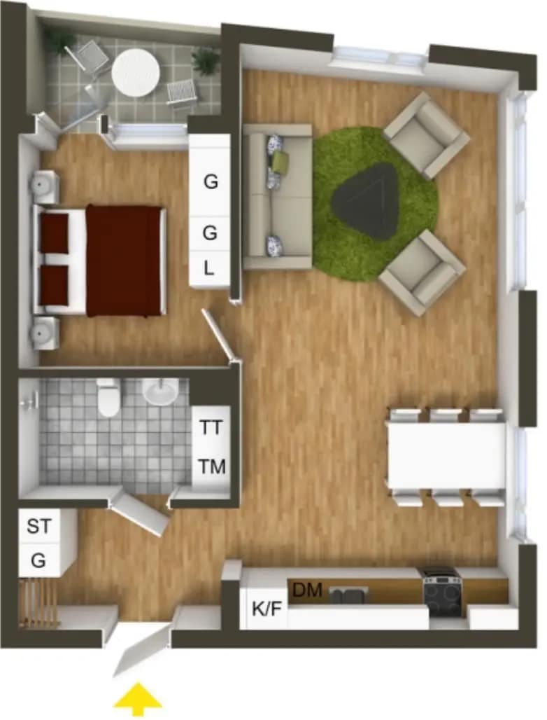 Floor plan for Skagafjordsgatan 5, 5tr