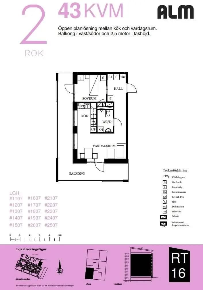 Floor plan for Almbygatan 10, 2 tr