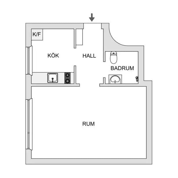 Planritning för Badstrandsvägen 19
