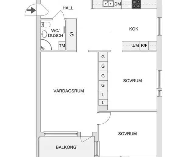 Floor plan for Bollmoravägen 12