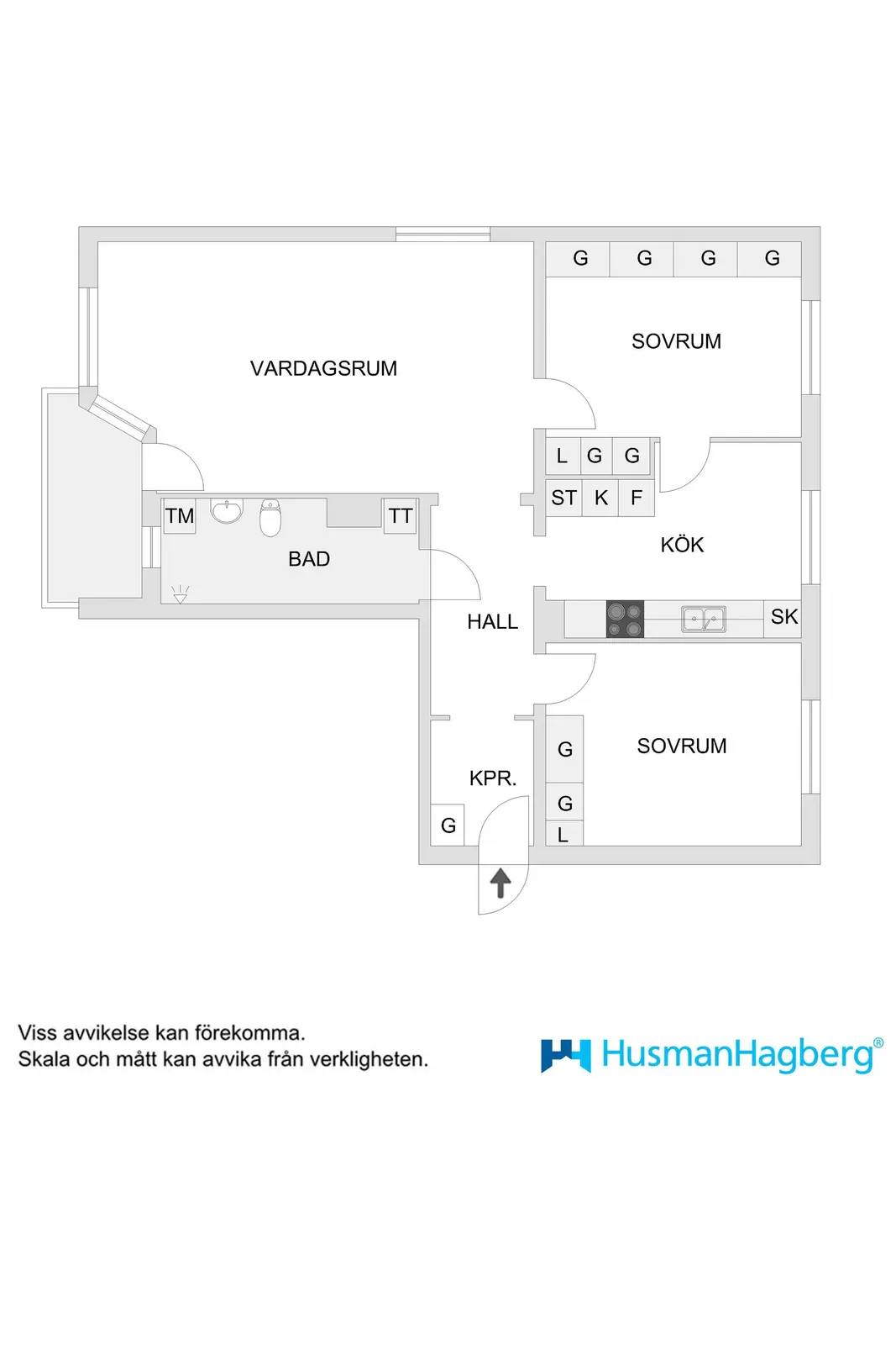 Floor plan for Borgvägen 21