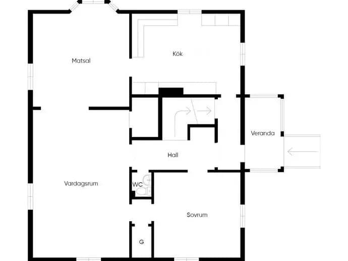 Floor plan for Granvägen 2