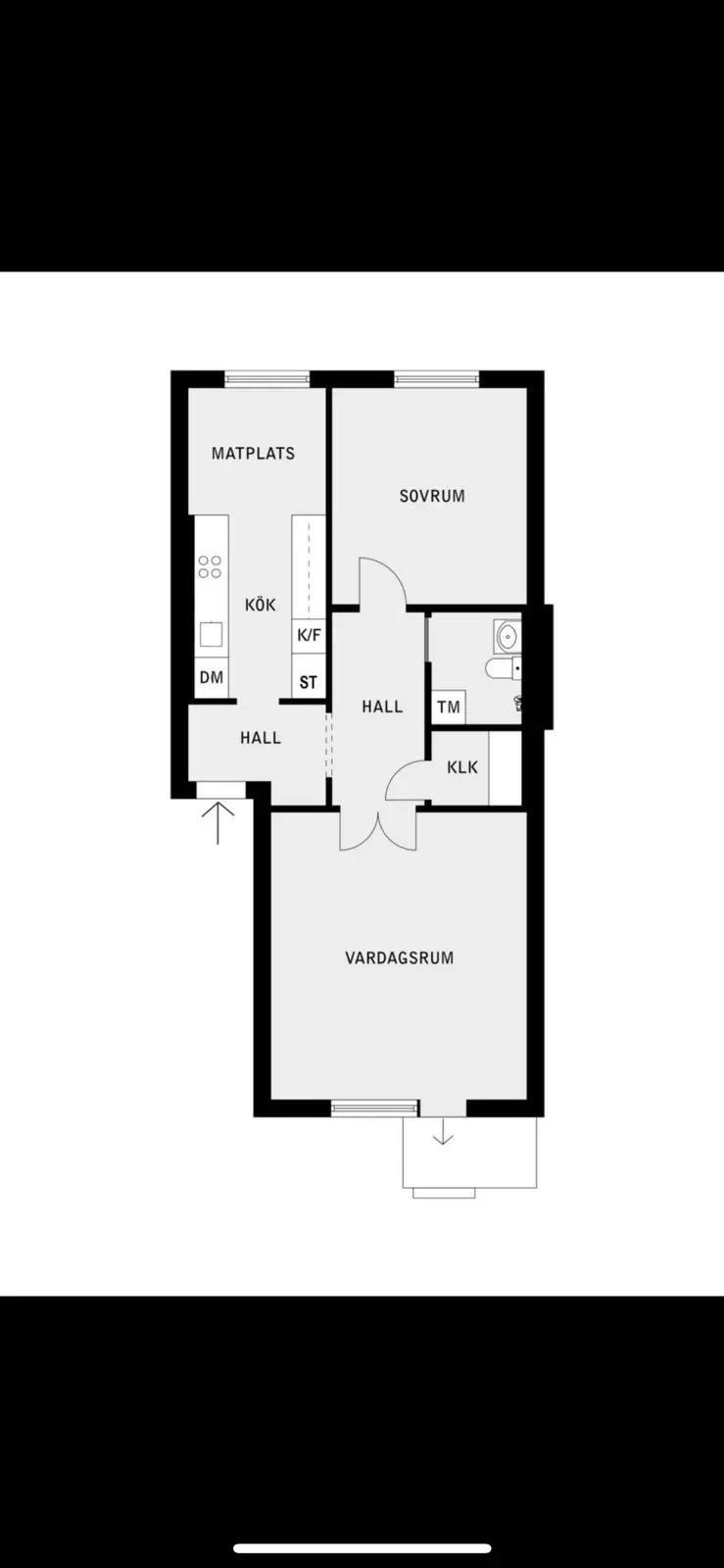 Floor plan for Viggbyholmsvägen 58B