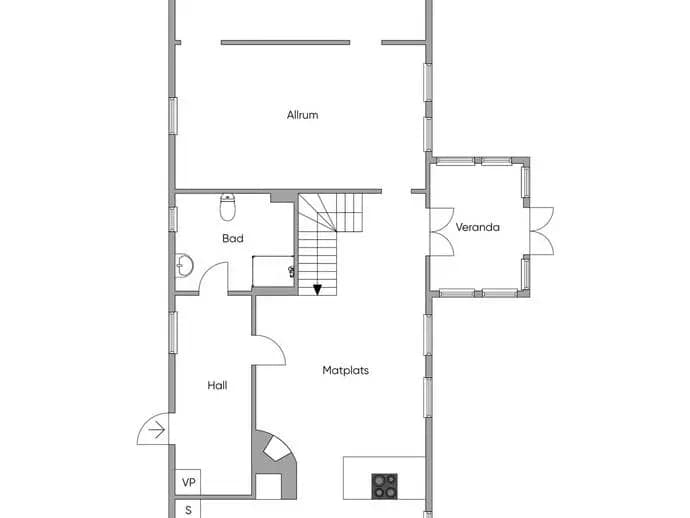 Planritning för Östrabyvägen 43