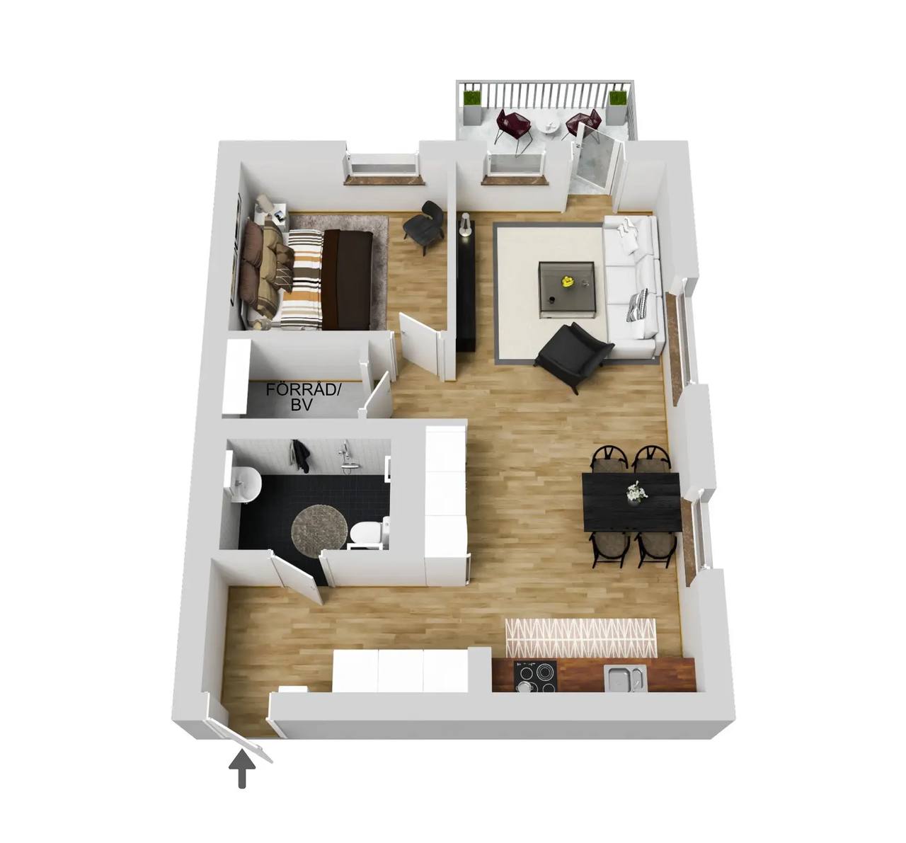 Floor plan for Valsta Gårdsväg 8