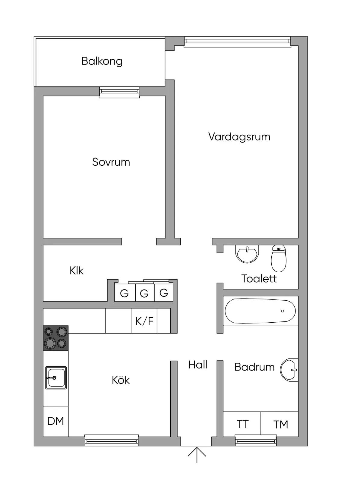 Planritning för Älvsåkersgränd 7