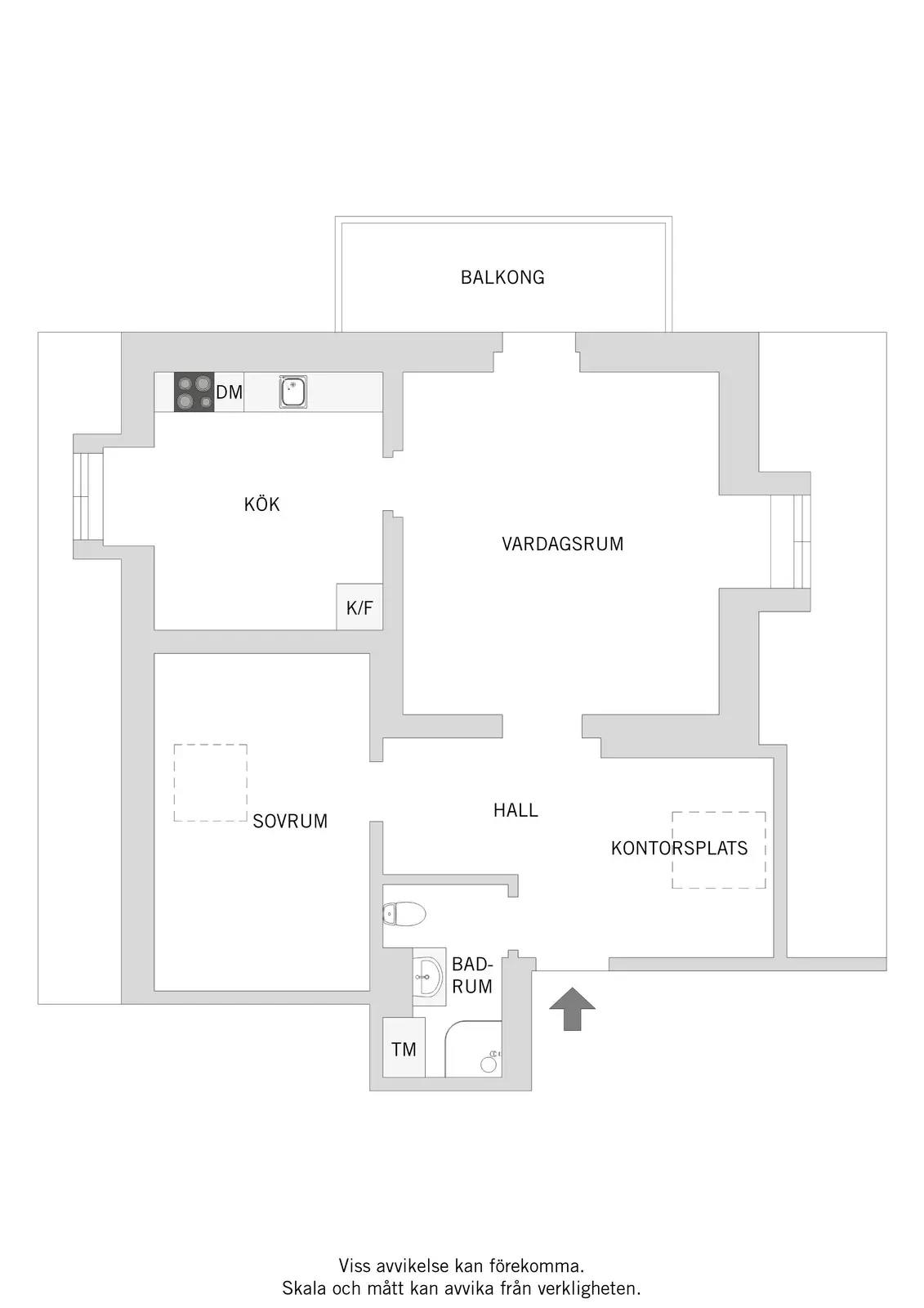 Floor plan for Västra Prinsgatan 14B
