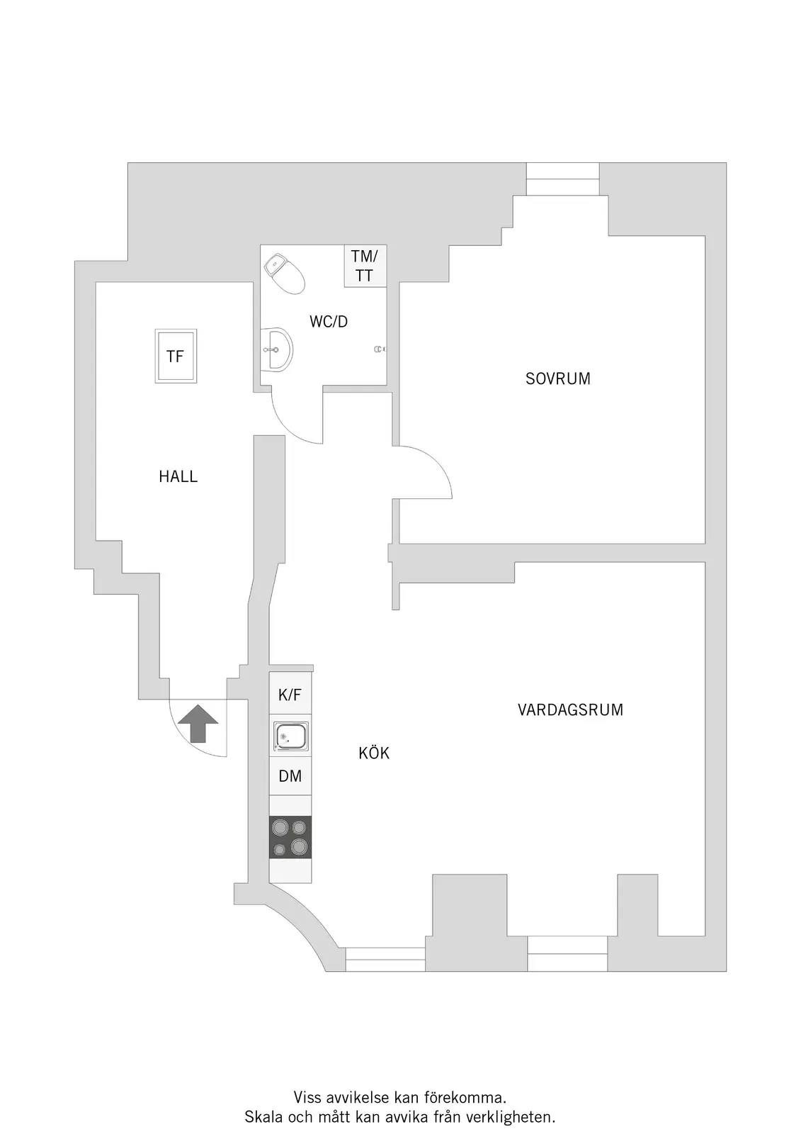 Floor plan for Västra Prinsgatan 12A, 4tr