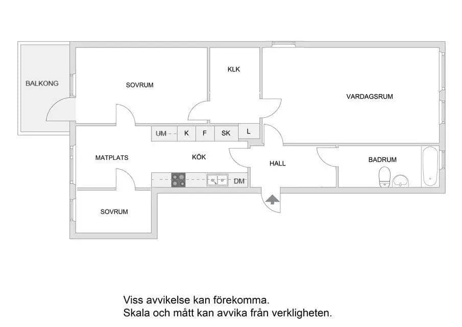 Floor plan for Mellingebacken 4, 1 tr