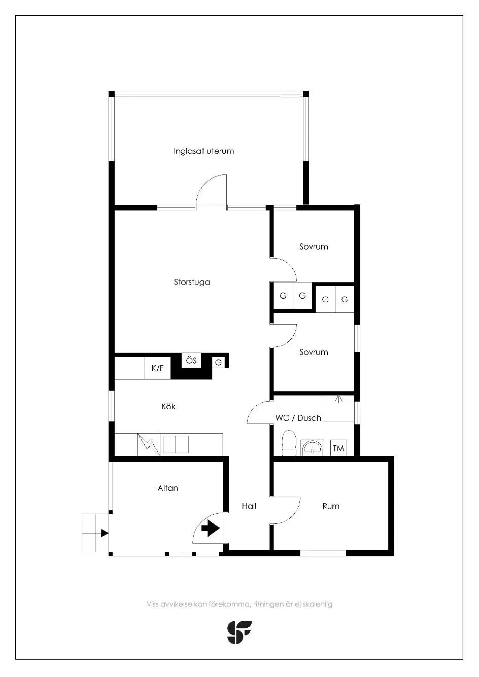 Planritning för Blåmesvägen 5