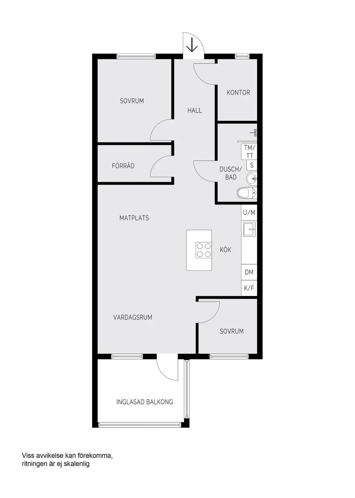 Floor plan for Solhemsvägen 13