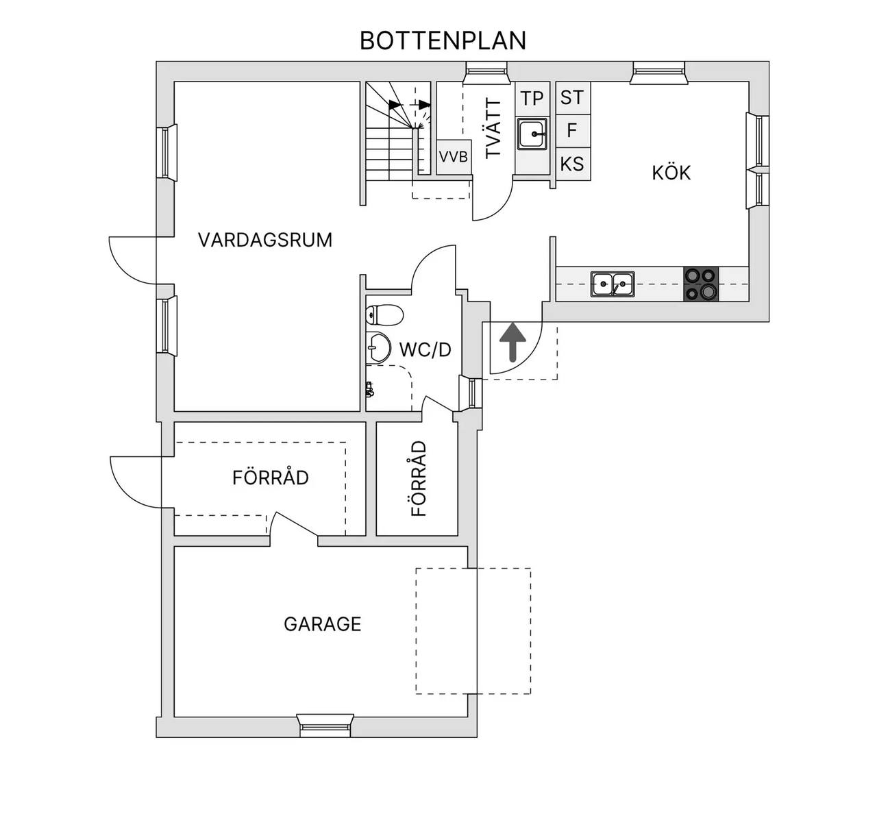 Floor plan for Takdroppsgatan 119