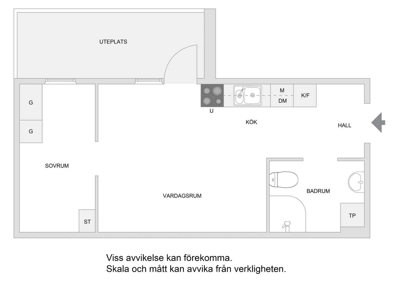 Planritning för Ursviks Allé 35