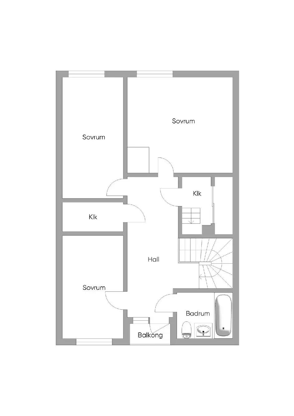 Floor plan for Högbergsgatan 11B