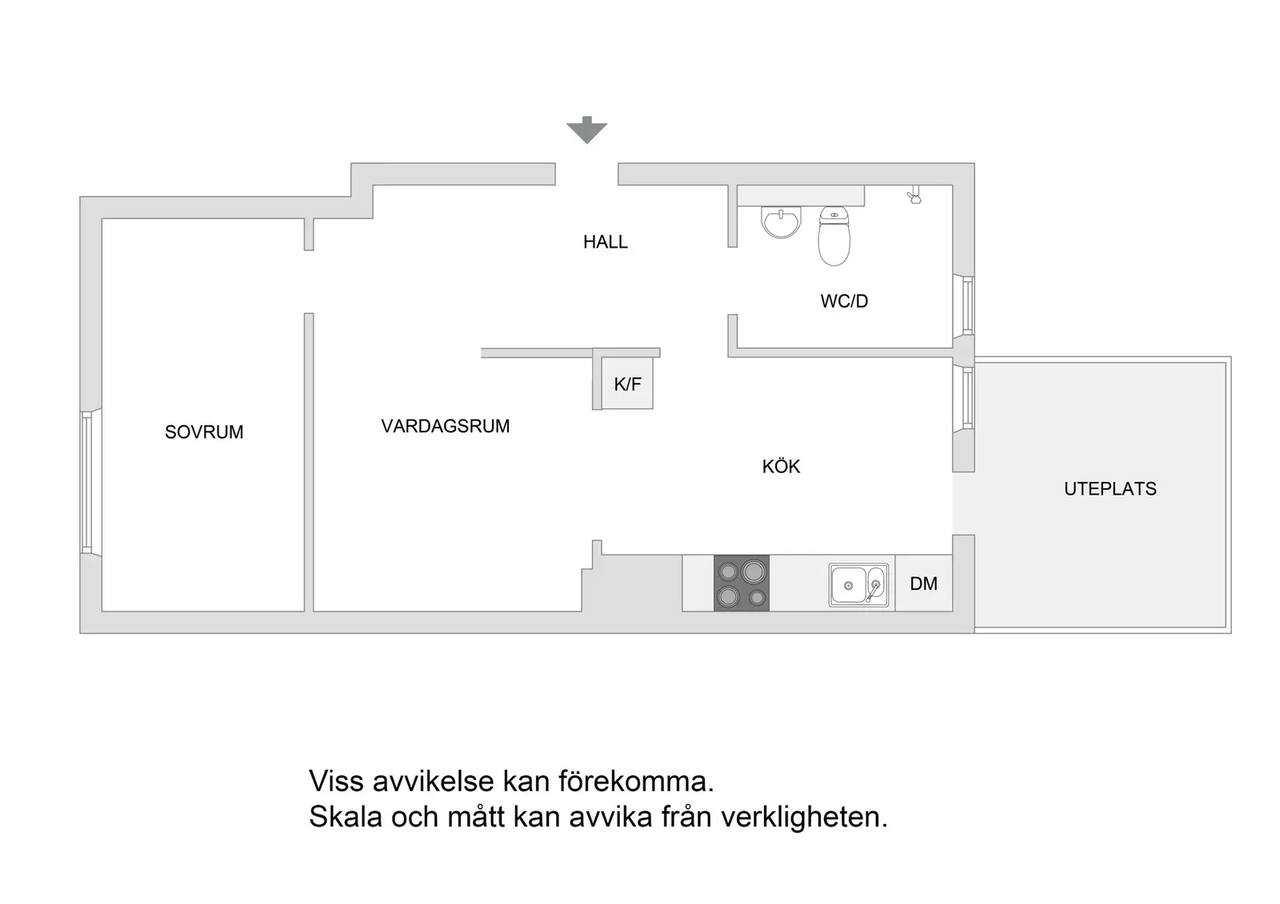 Planritning för Hillerödsgränd 3