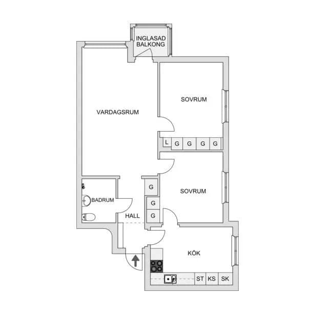 Floor plan for Örngatan 2