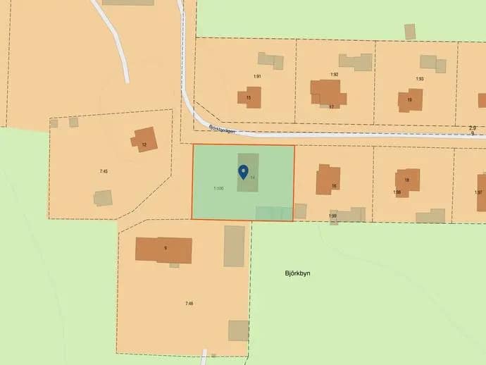 Floor plan for Björkbyvägen 14