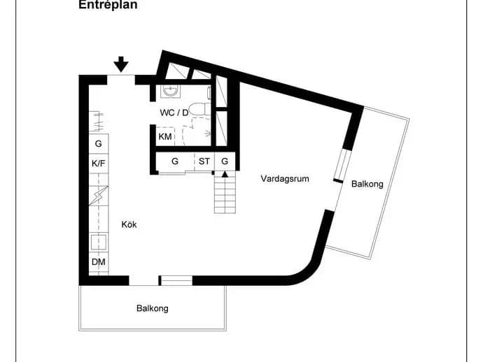 Planritning för Lärdomsgatan 1