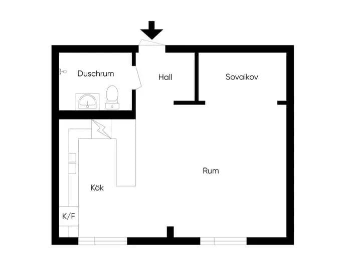 Floor plan for Klingagatan 9