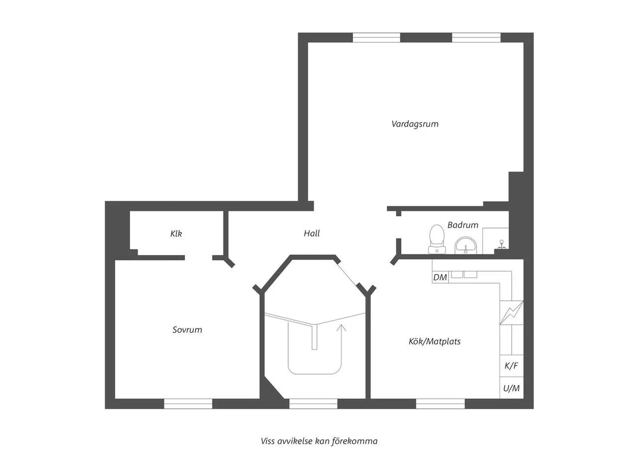 Floor plan for Stenbocksgatan 17