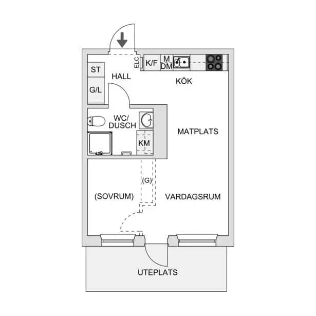 Floor plan for Selma Lagerlöfs Gata 11