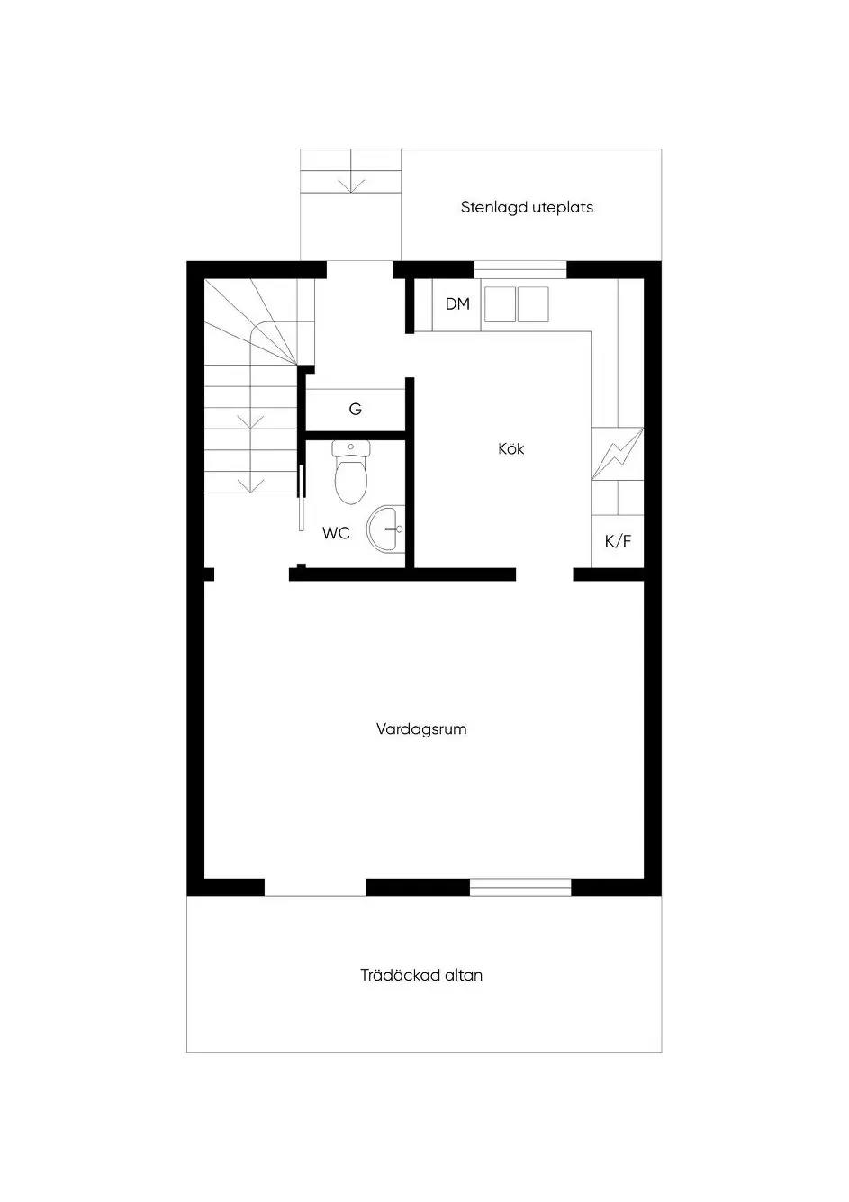 Floor plan for Trimvägen 6