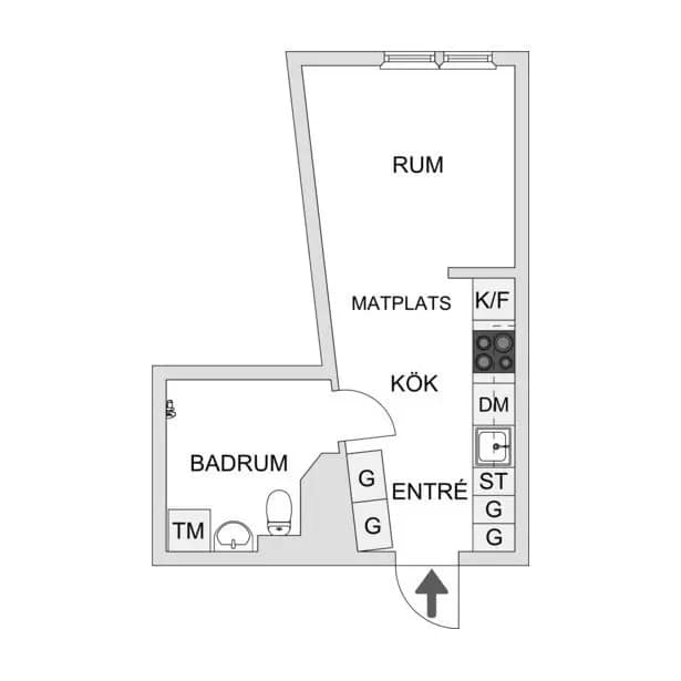 Floor plan for Rexegatan 3