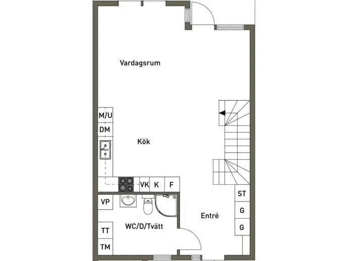 Planritning för Flemings väg 11B
