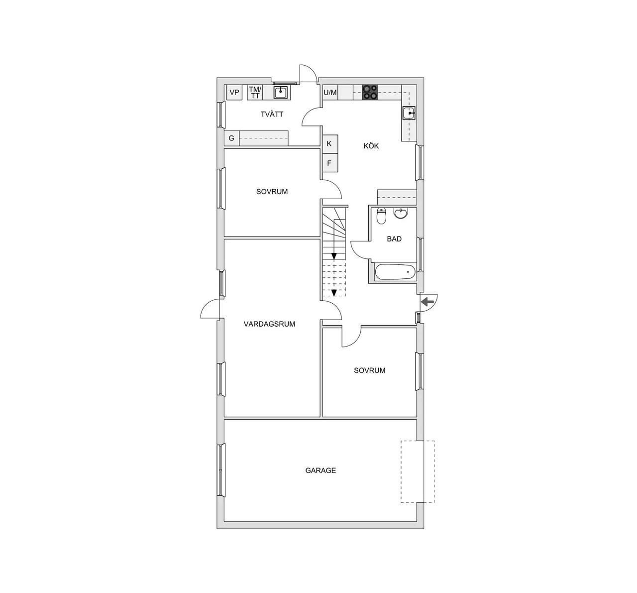 Floor plan for Diskusvägen 24