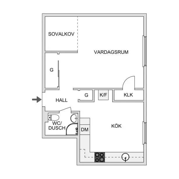 Planritning för Bolindervägen 2