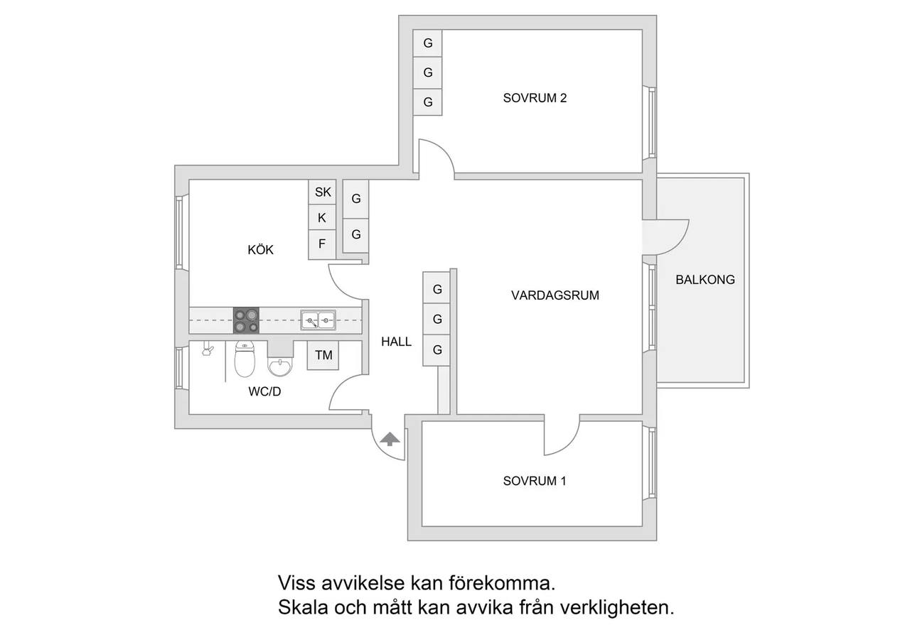 Planritning för Helsingforsgatan 67, 1 tr