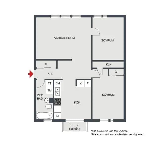 Floor plan for Helsingforsgatan 55, Våning 2