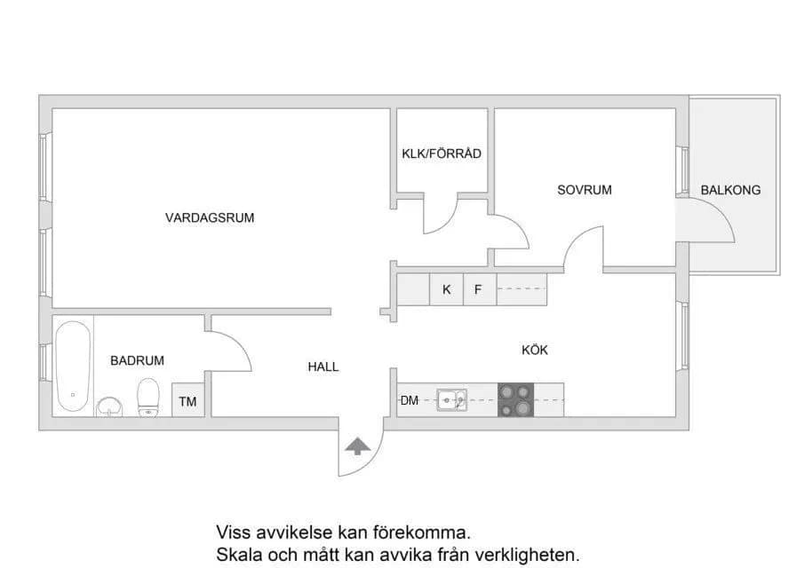Floor plan for Stavangergatan 40, 5 tr