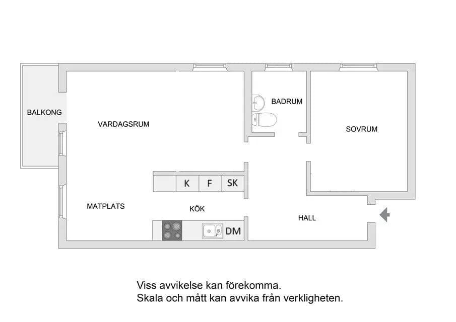 Planritning för Stavangergatan 52, 5 tr
