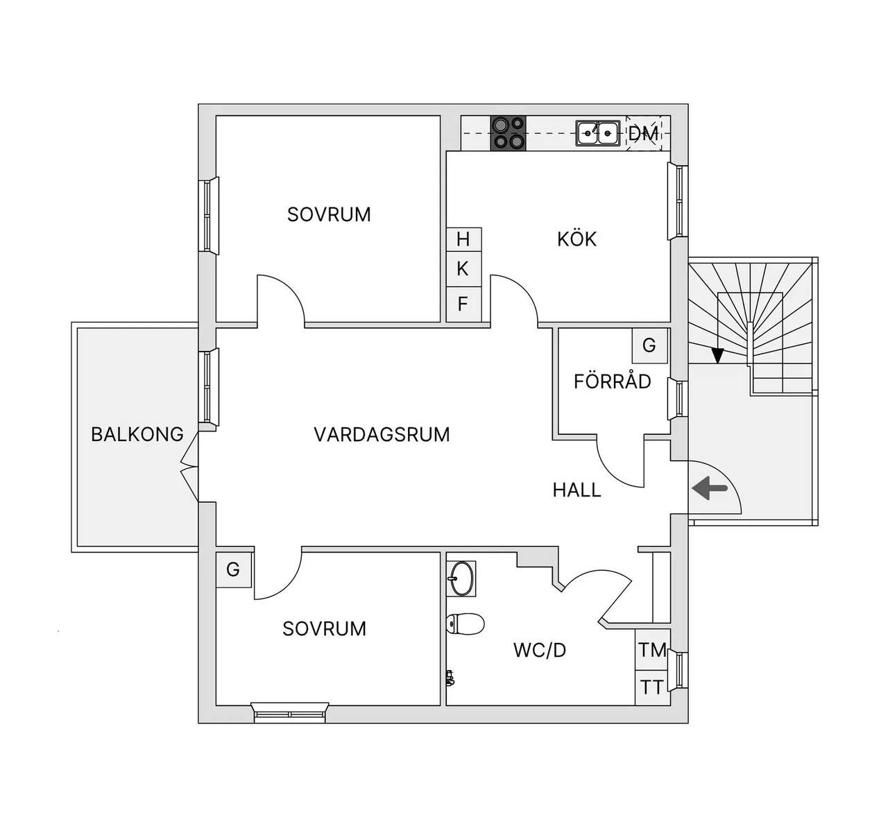 Floor plan for Långsjöängen 8
