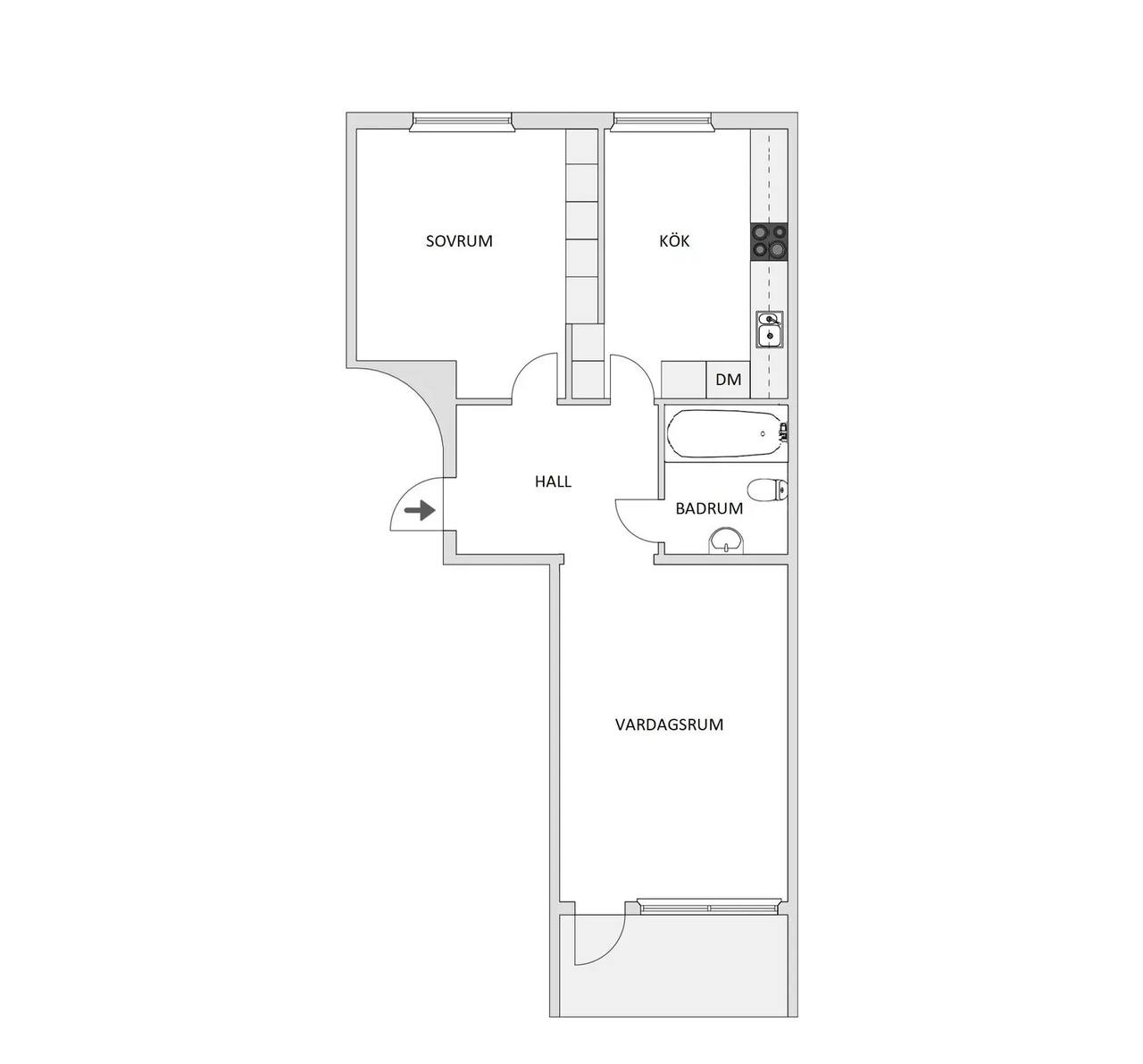 Floor plan for Myntgatan 67