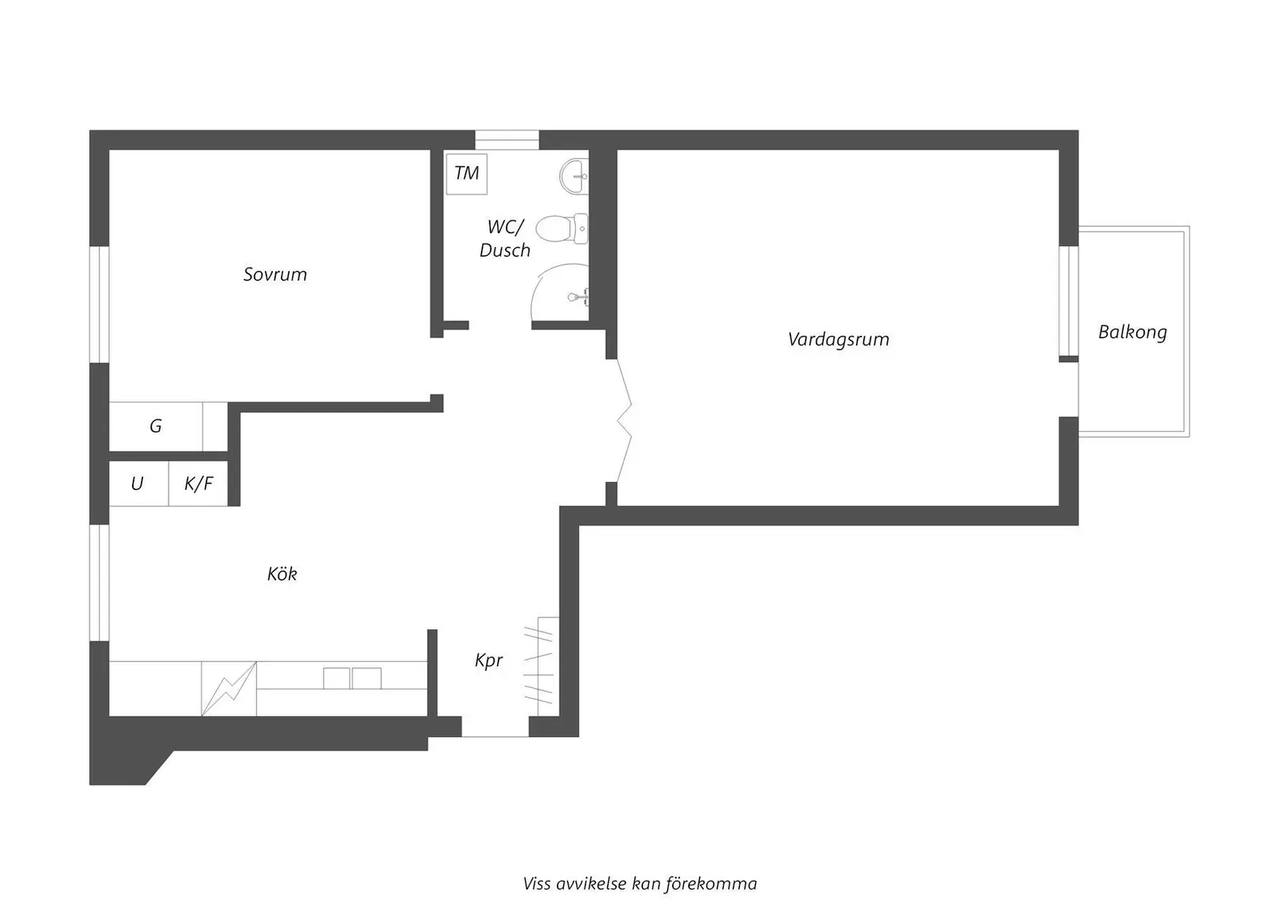 Floor plan for Engelbrektsgatan 105C