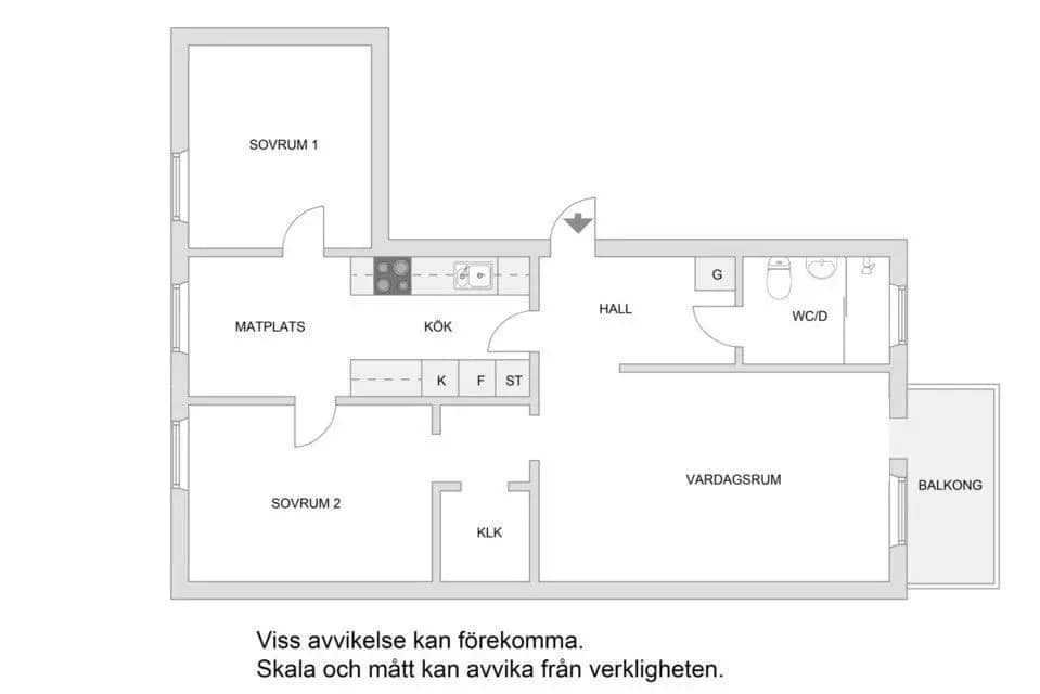 Planritning för Lofotengatan 14, 2 Tr