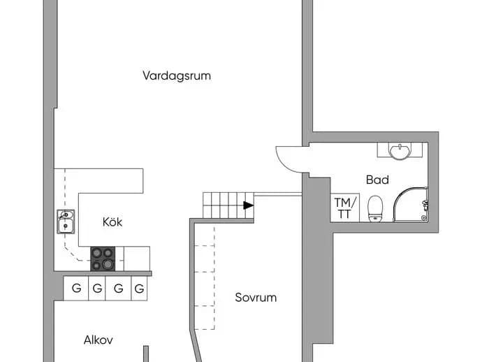 Floor plan for Kasernhöjden 13A