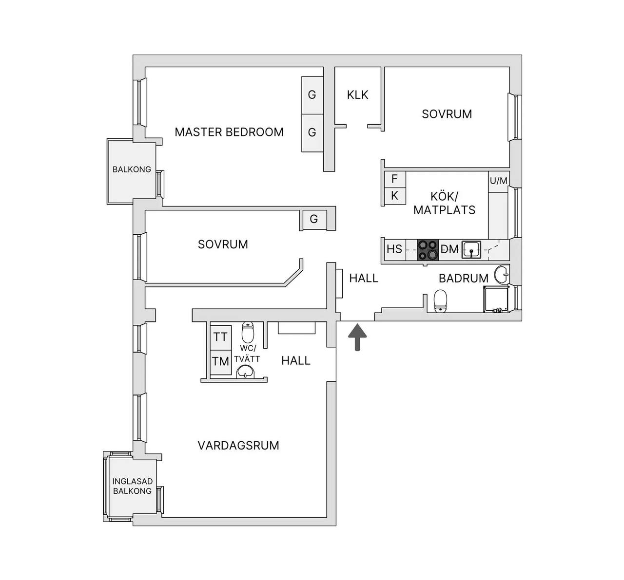 Floor plan for Lindormsgatan 20