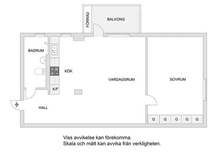 Planritning för Helsingörsgatan 6, 3 tr