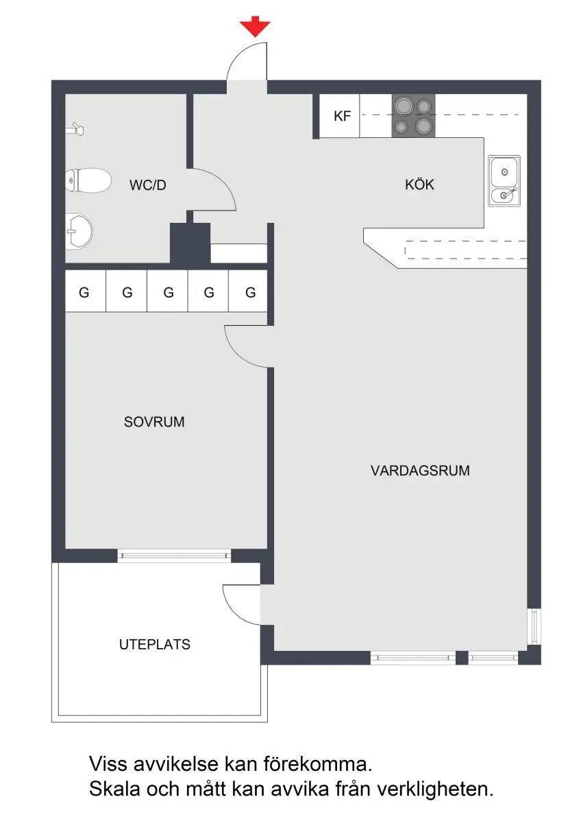 Floor plan for Kronborgsgränd 52