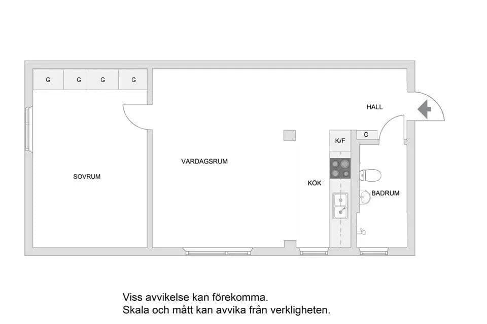 Floor plan for Sorögatan 29, 3 tr