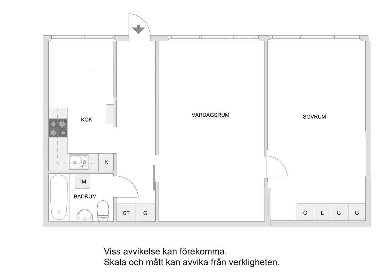 Planritning för Grimstagatan 58D