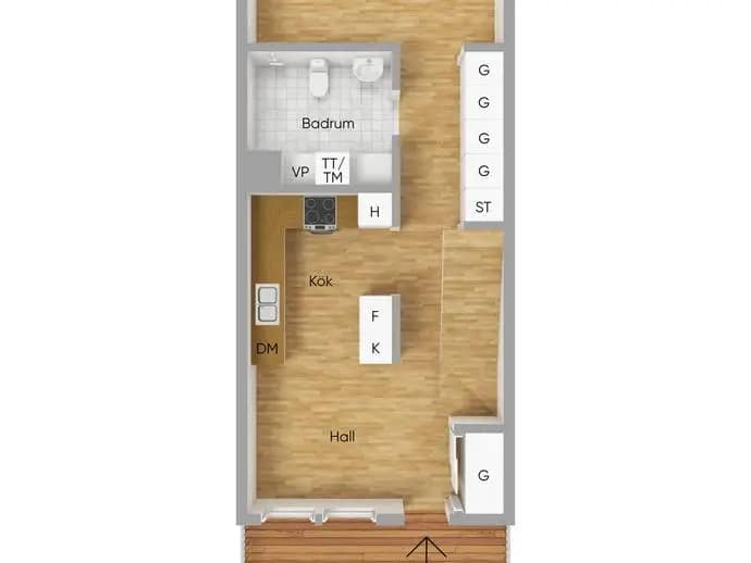 Floor plan for Nedersta allé 43