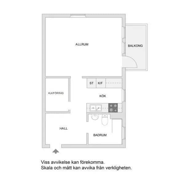 Planritning för Helsingforsgatan 21, 1 tr