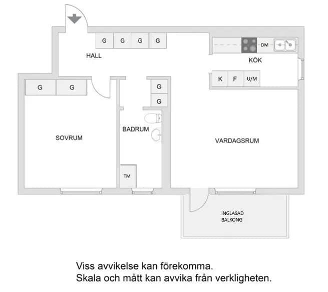 Planritning för Stavangergatan 68, 5 Tr