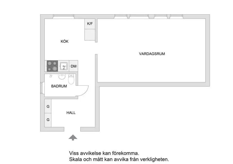 Planritning för Sorögatan 7, 3 tr