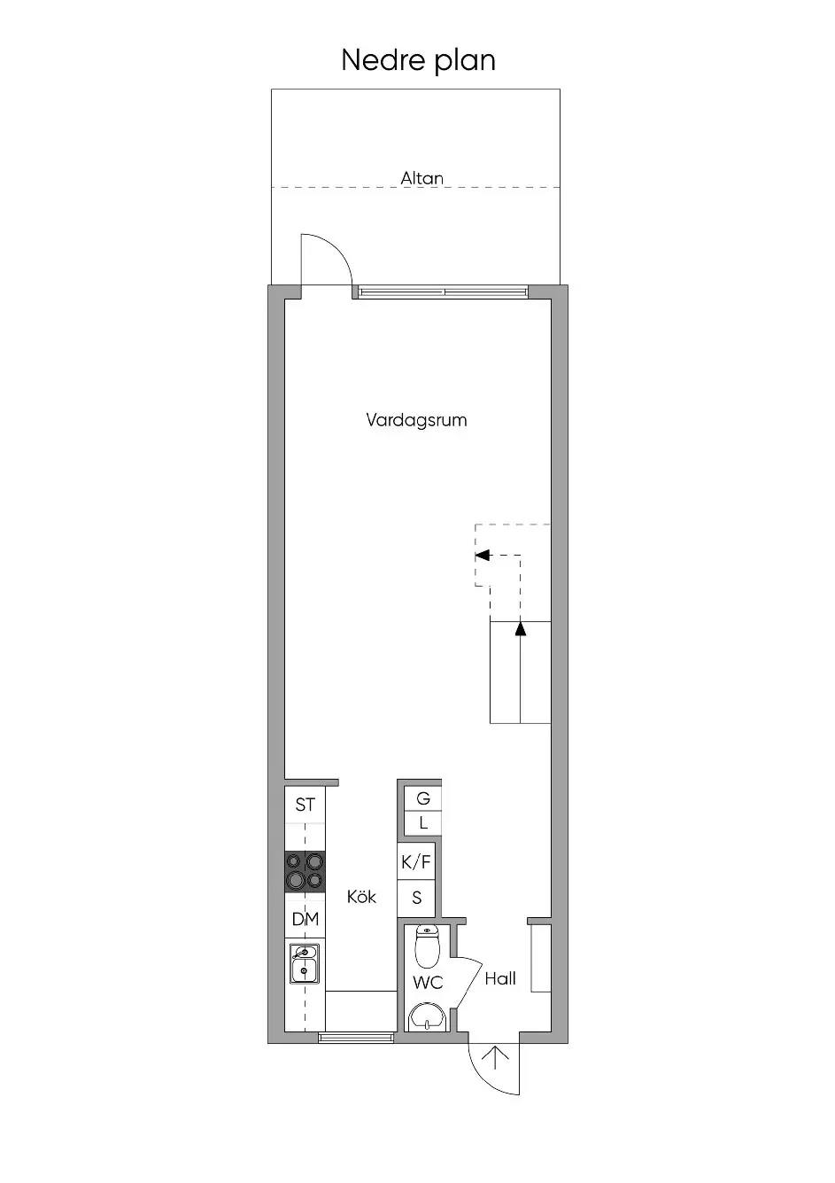 Planritning för Sellerigången 7