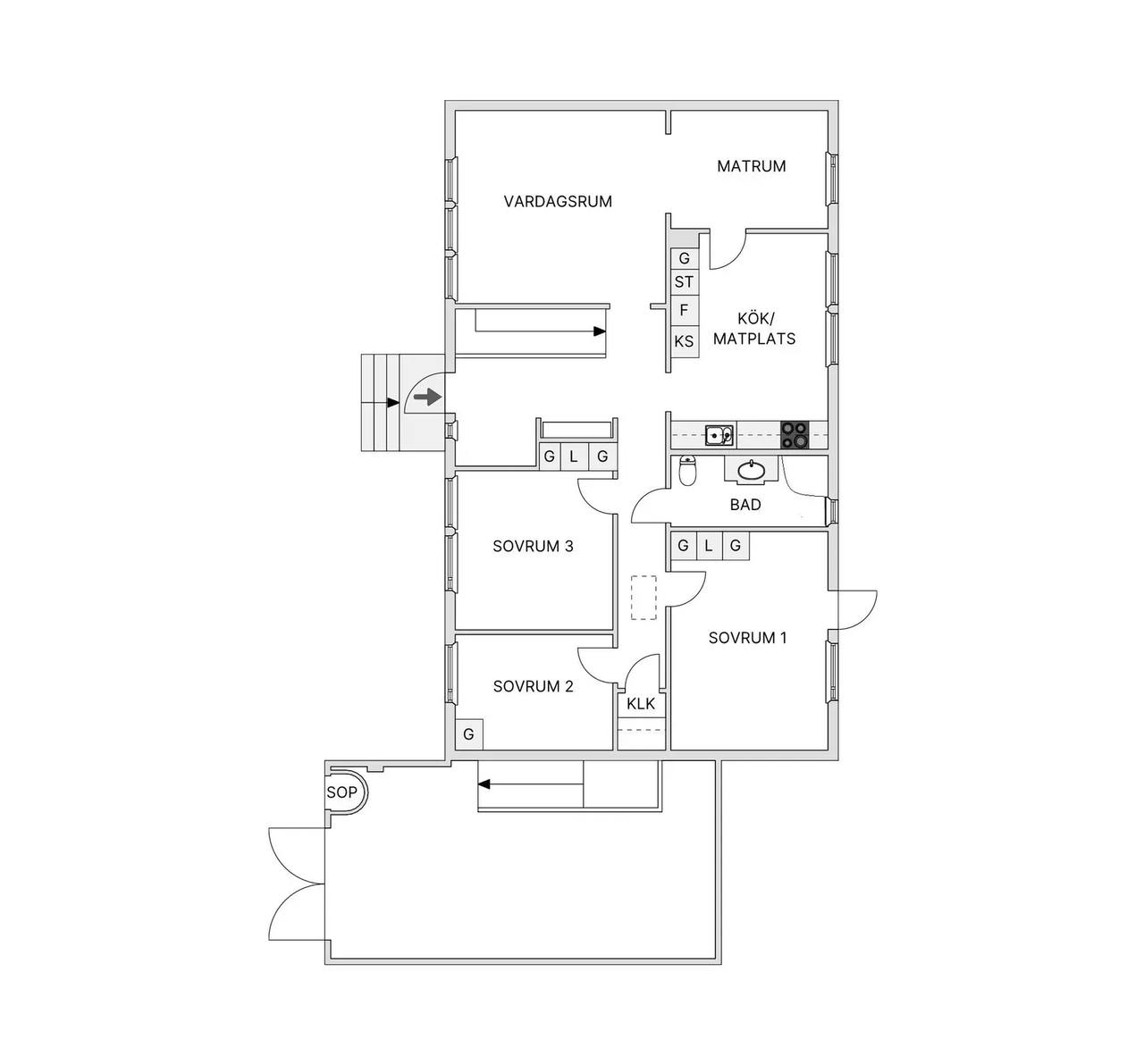 Floor plan for Carlgrensvägen 68